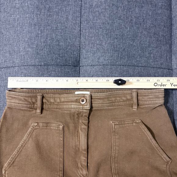 Wilfred Free Pants Women 10 Brown Aritzia High Waist Wide Leg Bare Back - Picture 3 of 8